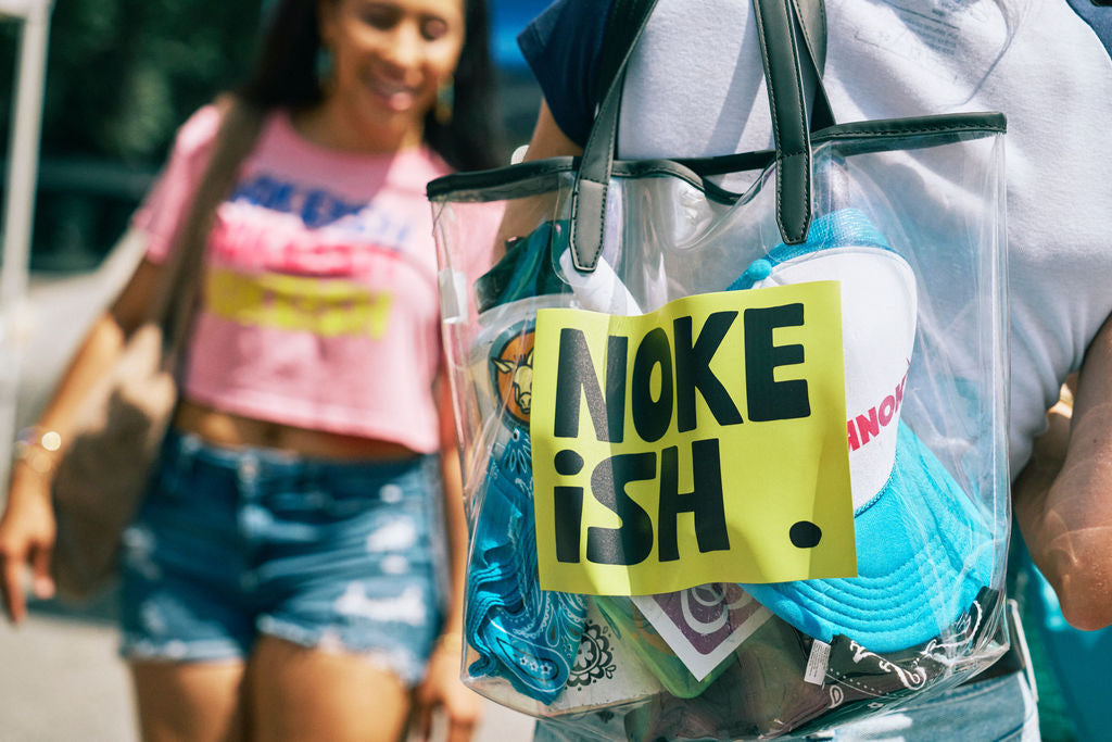 NOKEiSH Brand Clear Tote Bag with Yellow